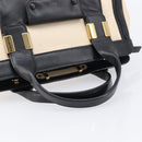 Chloe Hand Bag Leather Ivory Gold Auth 214313-7