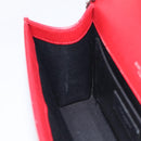 Saint Laurent Kate Chain Shoulder Bag Leather Red Silver Auth 214315V-19