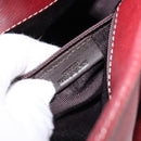 LOEWE Hand Bag Leather Bordeaux Silver Auth 214316A-24