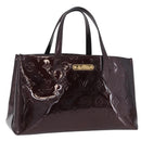 LOUIS VUITTON Monogram Vernis Wilshire PM Bag Amarante M93641 LV Auth 214317A-1