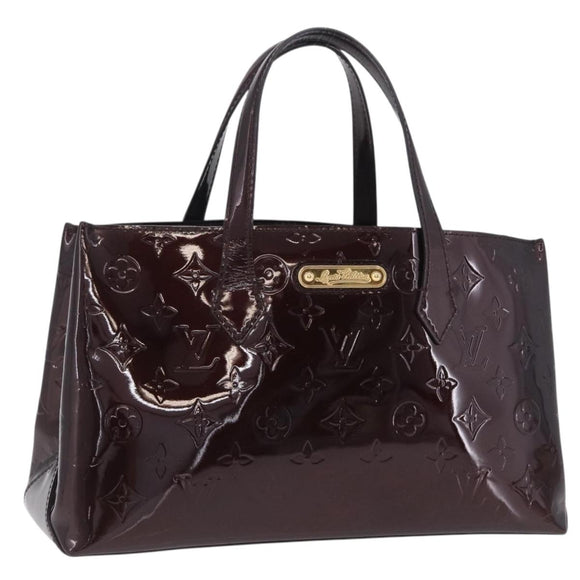 LOUIS VUITTON Monogram Vernis Wilshire PM Bag Amarante M93641 LV Auth 214317A