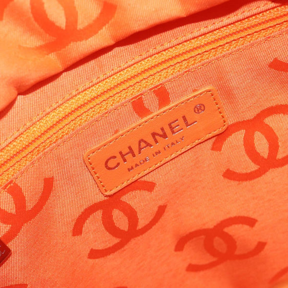 CHANEL Cambon Line Tote Bag Leather Beige CC Auth 214408V