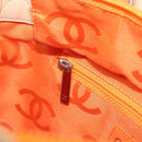 CHANEL Cambon Line Tote Bag Leather Beige CC Auth 214408V-23