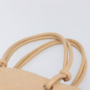 CHANEL Cambon Line Tote Bag Leather Beige CC Auth 214408V-8