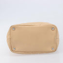 CHANEL Cambon Line Tote Bag Leather Beige CC Auth 214408V-9