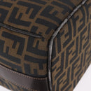 FENDI Zucca Canvas Vanity Hand Bag Brown Gold Auth 214416-10