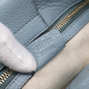 GUCCI Bamboo Hand Bag Canvas 2way Light Blue Gold 336032 Auth 214417V-24