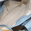 GUCCI Bamboo Hand Bag Canvas 2way Light Blue Gold 336032 Auth 214417V-25