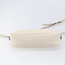 GUCCI GG Marmont Chain Shoulder Bag Leather White Gold 447632 Auth 214419A-11