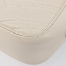 GUCCI GG Marmont Chain Shoulder Bag Leather White Gold 447632 Auth 214419A-13