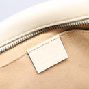 GUCCI GG Marmont Chain Shoulder Bag Leather White Gold 447632 Auth 214419A-22