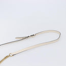 GUCCI GG Marmont Chain Shoulder Bag Leather White Gold 447632 Auth 214419A-8