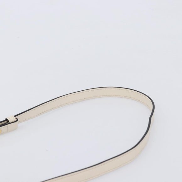 GUCCI GG Marmont Chain Shoulder Bag Leather White Gold 447632 Auth 214419A