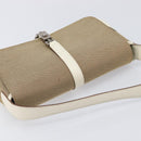GUCCI Jackie Shoulder Bag Canvas Beige Silver 001 3824 Auth 214421A-6