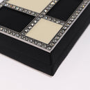 CHANEL Bijoux Clutch Bag Canvas Black Silver CC Auth 214422SM-11
