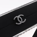 CHANEL Bijoux Clutch Bag Canvas Black Silver CC Auth 214422SM-13