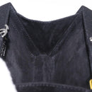 CHANEL Bijoux Clutch Bag Canvas Black Silver CC Auth 214422SM-16
