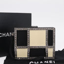 CHANEL Bijoux Clutch Bag Canvas Black Silver CC Auth 214422SM-20