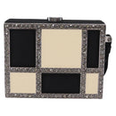 CHANEL Bijoux Clutch Bag Canvas Black Silver CC Auth 214422SM-3