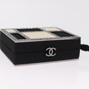 CHANEL Bijoux Clutch Bag Canvas Black Silver CC Auth 214422SM-6