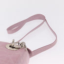 Christian Dior Lady Dior Canage Hand Bag Nylon Pink Silver Auth 214424V-10