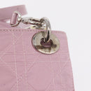Christian Dior Lady Dior Canage Hand Bag Nylon Pink Silver Auth 214424V-16