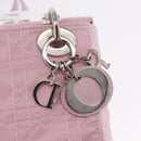Christian Dior Lady Dior Canage Hand Bag Nylon Pink Silver Auth 214424V-17