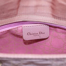 Christian Dior Lady Dior Canage Hand Bag Nylon Pink Silver Auth 214424V-19