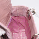 Christian Dior Lady Dior Canage Hand Bag Nylon Pink Silver Auth 214424V-21