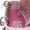 Christian Dior Lady Dior Canage Hand Bag Nylon Pink Silver Auth 214424V-22