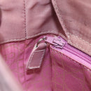 Christian Dior Lady Dior Canage Hand Bag Nylon Pink Silver Auth 214424V-23