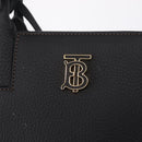 BURBERRY Frances Tote Bag Leather 2way Black Gold Auth 214425M-20