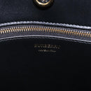 BURBERRY Frances Tote Bag Leather 2way Black Gold Auth 214425M-23