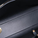 BURBERRY Frances Tote Bag Leather 2way Black Gold Auth 214425M-24