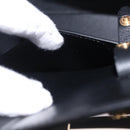 BURBERRY Frances Tote Bag Leather 2way Black Gold Auth 214425M-29