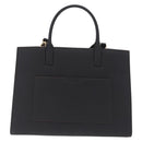 BURBERRY Frances Tote Bag Leather 2way Black Gold Auth 214425M-4