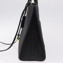 BURBERRY Frances Tote Bag Leather 2way Black Gold Auth 214425M-5