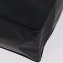 CHANEL COCO Mark Chain Tote Bag Leather Black Gold CC Auth 214427V-12