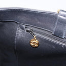 CHANEL COCO Mark Chain Tote Bag Leather Black Gold CC Auth 214427V-19