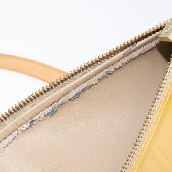 LOUIS VUITTON Monogram Vernis Bedford Hand Bag Beige M91006 LV Auth 214432V