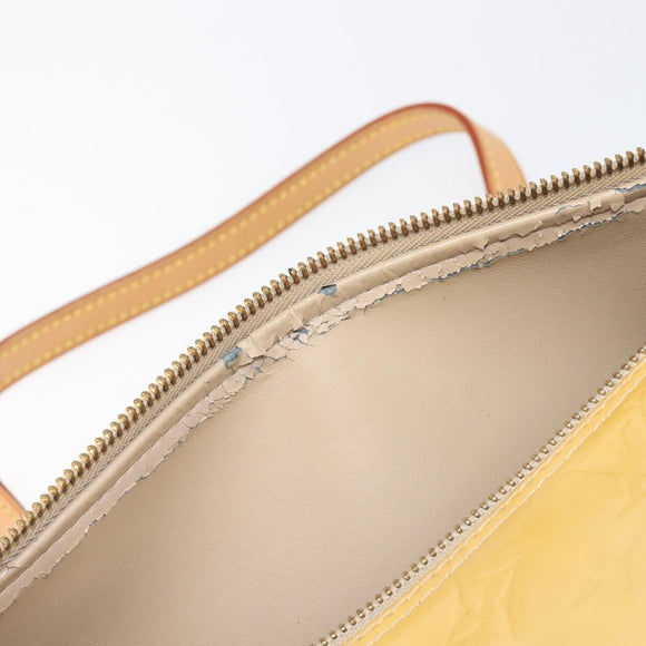 LOUIS VUITTON Monogram Vernis Bedford Hand Bag Beige M91006 LV Auth 214432V