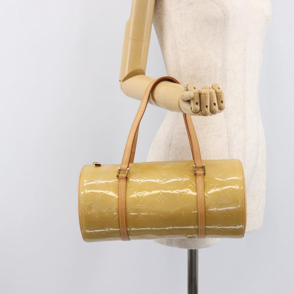 LOUIS VUITTON Monogram Vernis Bedford Hand Bag Beige M91006 LV Auth 214432V