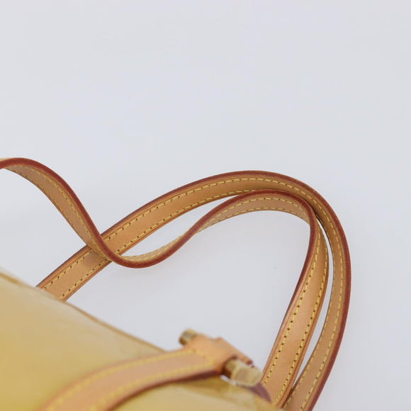 LOUIS VUITTON Monogram Vernis Bedford Hand Bag Beige M91006 LV Auth 214432V