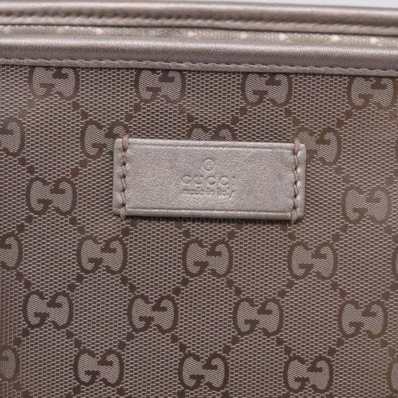 GUCCI GG Implementation Tote Bag PVC Leather Pink Silver 211138 Auth 214434A