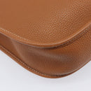 HERMES Evelyn 1PM Shoulder Bag Leather Brown Gold Auth 214437SAM-12