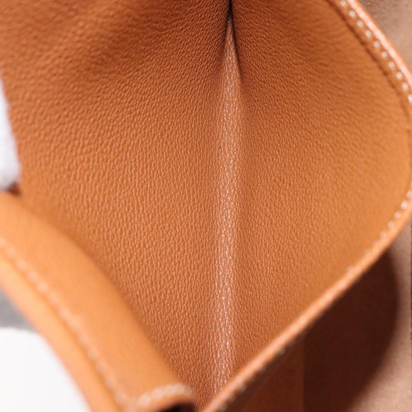 HERMES Evelyn 1PM Shoulder Bag Leather Brown Gold Auth 214437SAM