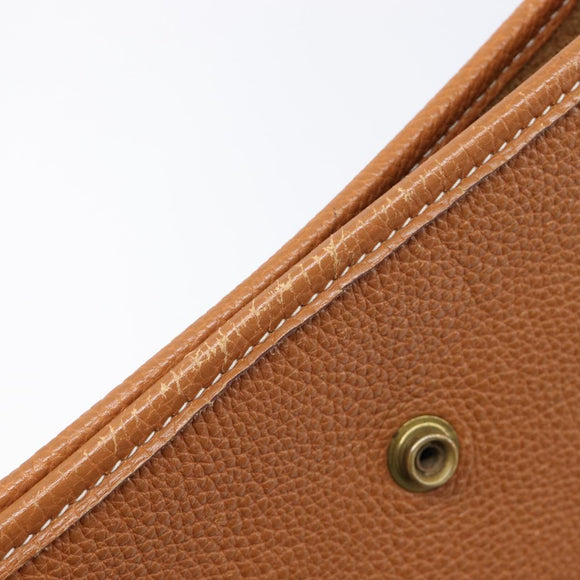 HERMES Evelyn 1PM Shoulder Bag Leather Brown Gold Auth 214437SAM