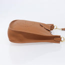 HERMES Evelyn 1PM Shoulder Bag Leather Brown Gold Auth 214437SAM-4
