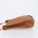 HERMES Evelyn 1PM Shoulder Bag Leather Brown Gold Auth 214437SAM-5