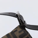 FENDI Zucca Canvas Mamma Baguette Shoulder Bag Brown Silver Auth 214438V-14
